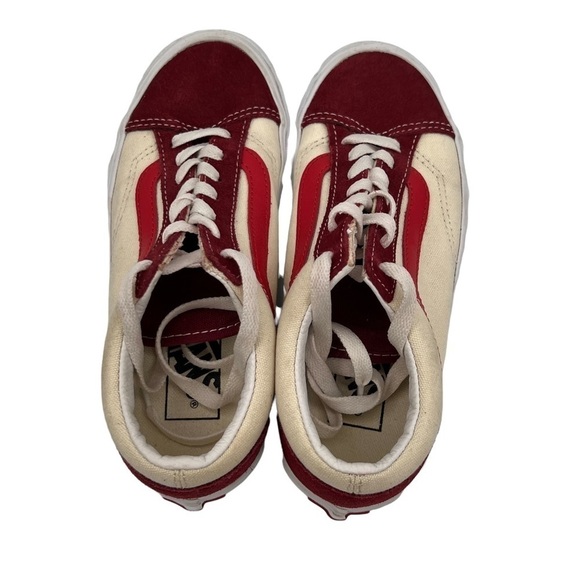 Vans Old Skool Red Cream Core Classics Sneakers Size 5 Women's (3.0 Men's) - Picture 4 of 8
